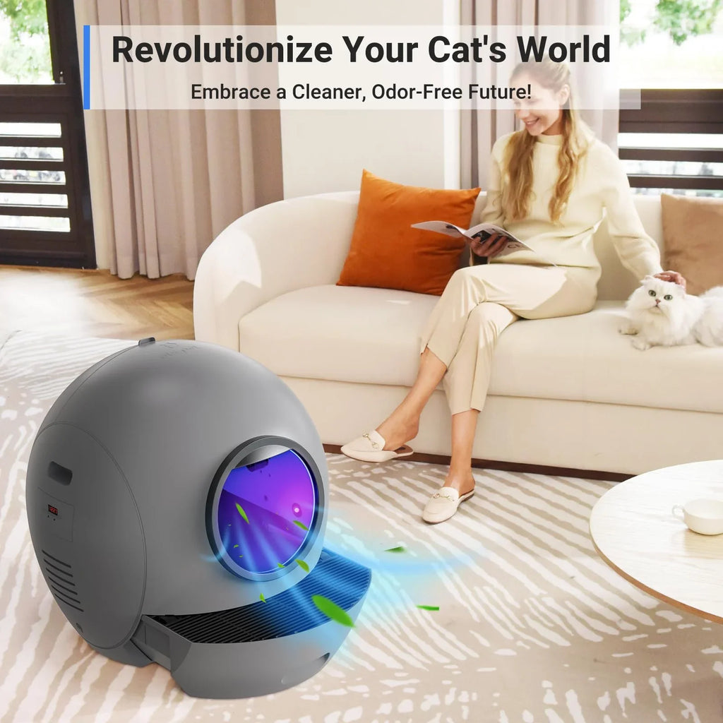 for Automatic Litter ELS Box Self Cat Box, Cats Multiple Control Litter Cleaning APP PET Cat Gift
