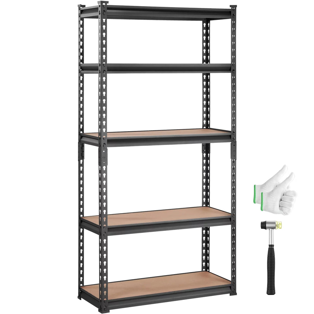 Steel 5 lbs 30"W x Heavy Shelving Storage x Load Adjustable Tier Unit, 12"D Duty 60"H BENTISM 2000 Garage Rack
