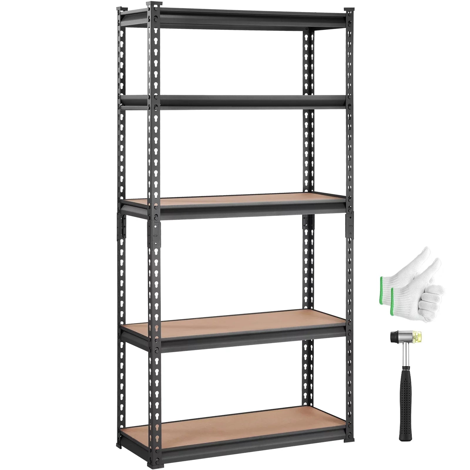 Steel 5 lbs 30"W x Heavy Shelving Storage x Load Adjustable Tier Unit, 12"D Duty 60"H BENTISM 2000 Garage Rack