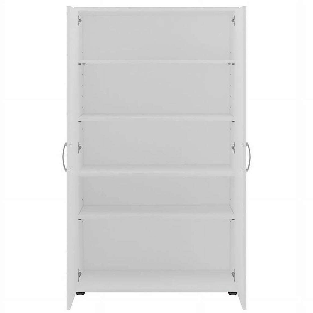 Wood Garage in - White Pemberly Row Engineered Cabinet Storage Tall