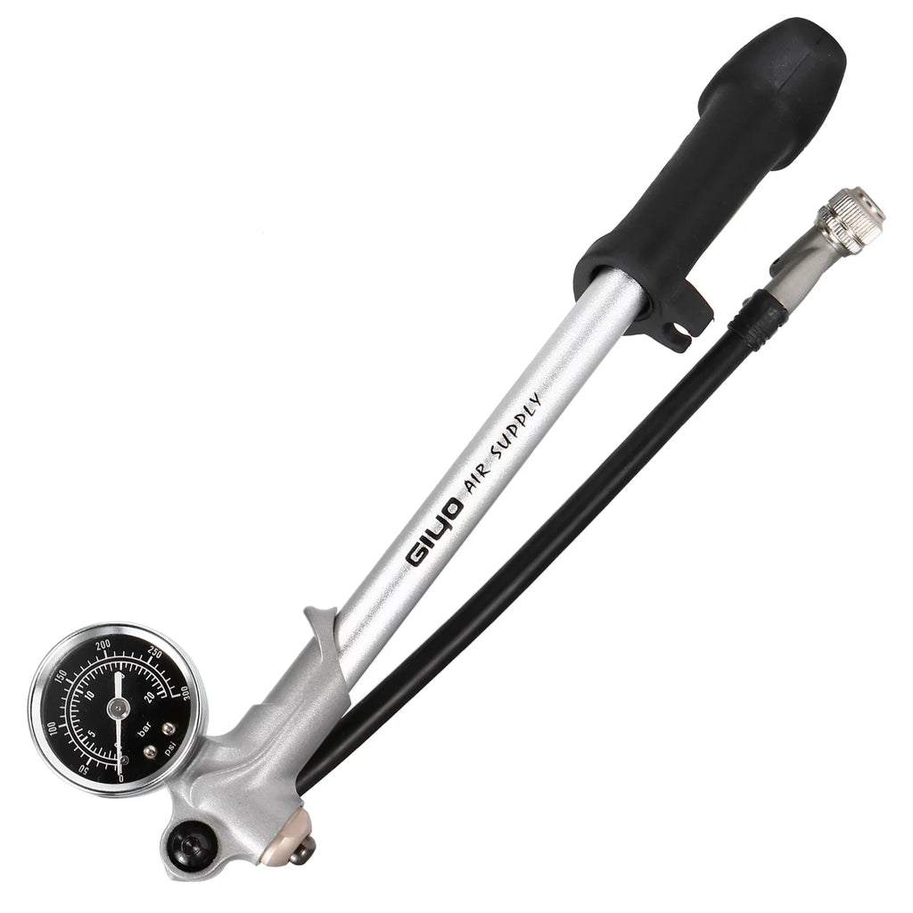 Pressure Schrader with Front and Fork for Air Suspension High Pump Front Arealer MTB Lock Bike 300PSI Valve Mountain Gauge With Pump Pump Lever