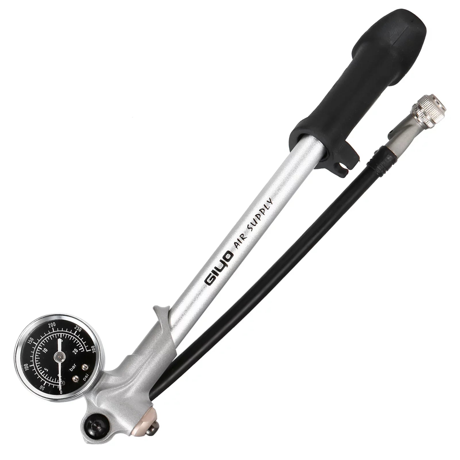 Pressure Schrader with Front and Fork for Air Suspension High Pump Front Arealer MTB Lock Bike 300PSI Valve Mountain Gauge With Pump Pump Lever