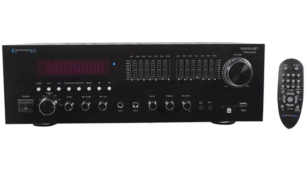 Theater Technical Pro Bluetooth RX55URIBT Ceiling Receiver+(2) 8" Home Speakers