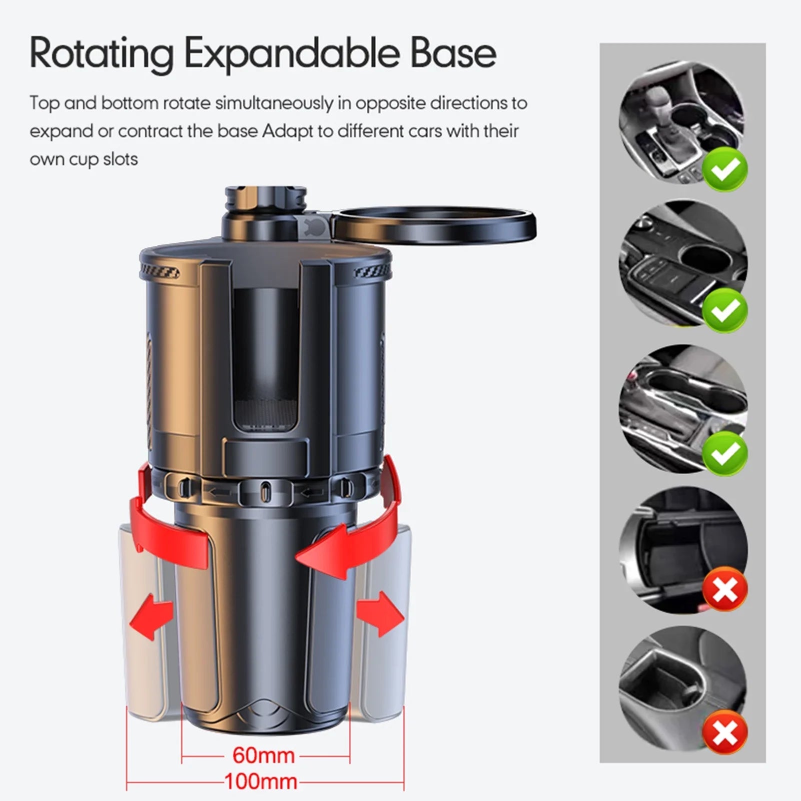 Holder Versatile Multifunctional 4IN1 Tray Holder for Cup Car Dual moobody Storage Rack, and Expander Snack Phones, Tray Cup Drinks
