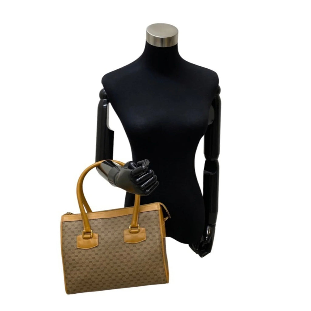 Gucci Genuine GUCCI Vintage Pre-Owned Old Shoulder 2way Handbag Bag Leather Micro Brown GG (Good)