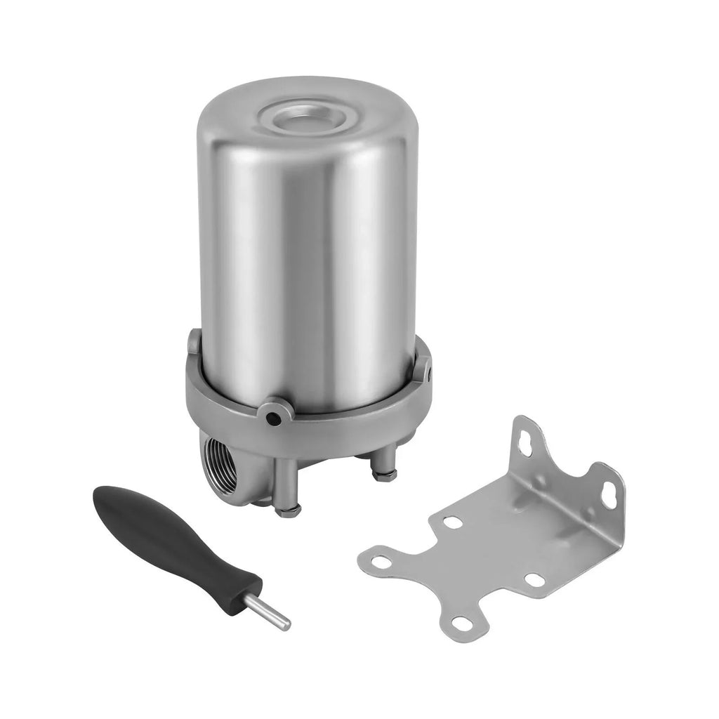 Stainless Inlet and Bracket Wrench Filter Filter Shell Steel Stainless Filter Steel inch with Housing Duty Shell Heavy Outlet Silver 3/4 Pin Water Filter Water and 5 inch NPT Water Miumaeov