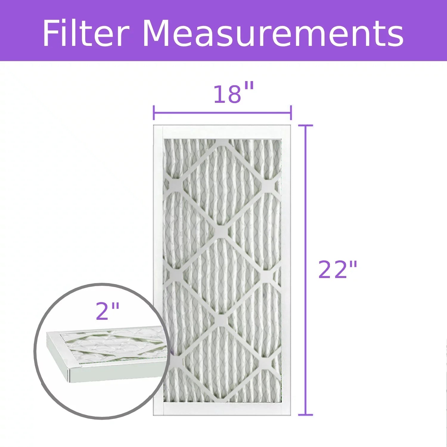 Air Surface MERV Extended Pleated Filter, Mechanical 8, Pack) 18x22x218x22x2, Purolator DMK80 (6