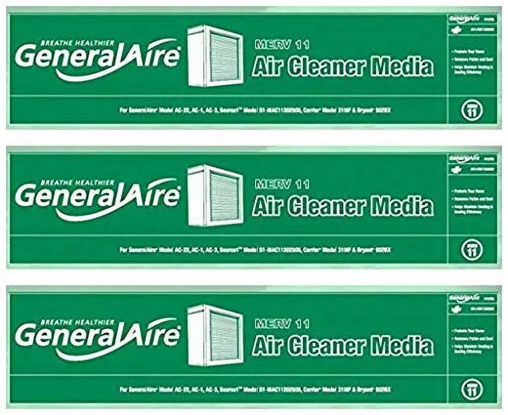 General GeneralAire 12758 filter 3-PACK Pleated Media SPECIAL