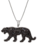 Pendant, Men's O'Neal Panther Silver Chain Shaquille Diamond Simulated 24" Sterling