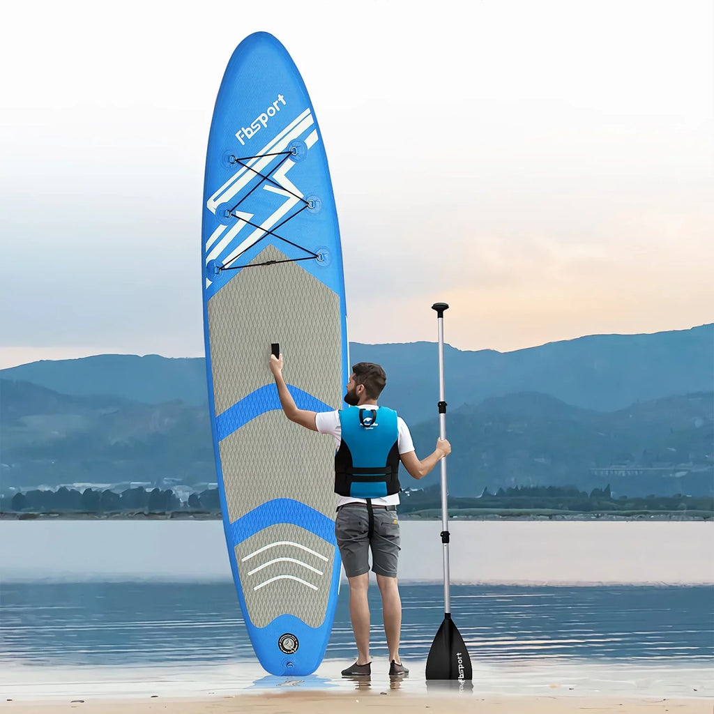 Control, Surfboard Ft Surf Accessories Paddle Bag, Thickening Non-Slip Up SUP w/Complete & Standing Boat Carry FBSPORT 11 Deck, Stand Inflatable Board
