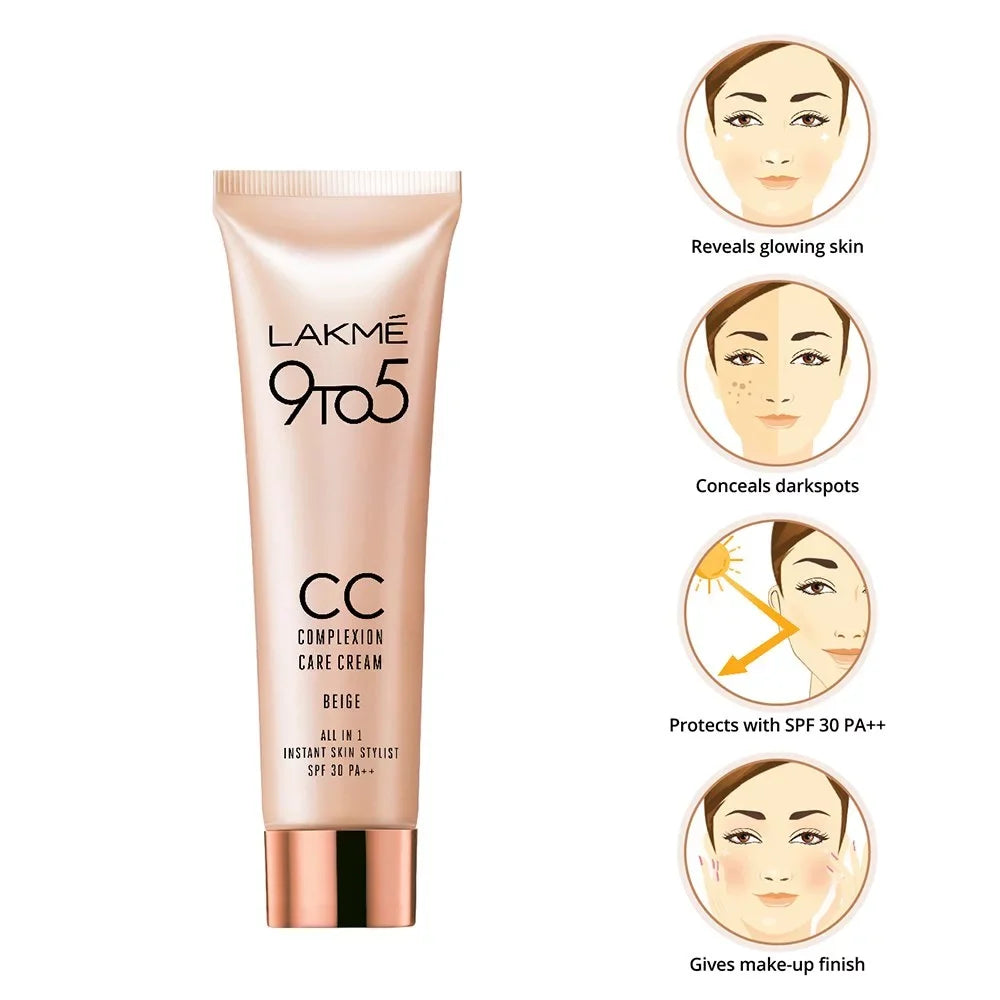 Spf With Coverage, Beige, 01 5 G Mini, - Light - 30 Natural 9 LAKMÉ Cream To Makeup Face Cc 9