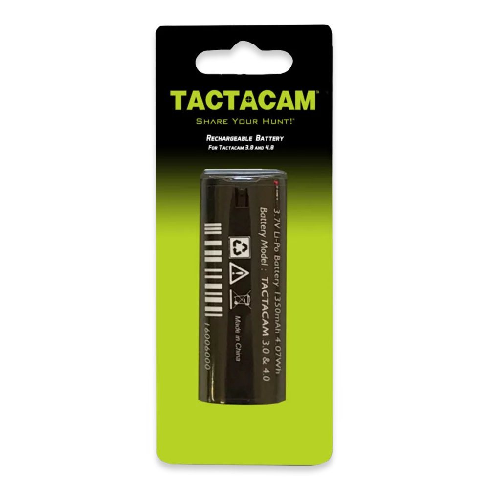 3.7V Action Battery 4.0/5.0 Li-Po, for Camera, Rechargeable Tactacam Bl 1100mAh,