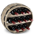 Wood Global Wall Rack Natural Wine Mounted Barrell Cota