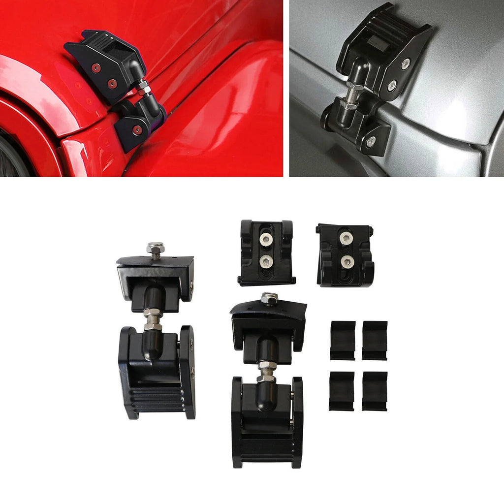 Peace and JK Protection JLLOM Reliable 07-18 - Premium Jeep Hood Mind Lock Set for of Catch Wrangler Latch
