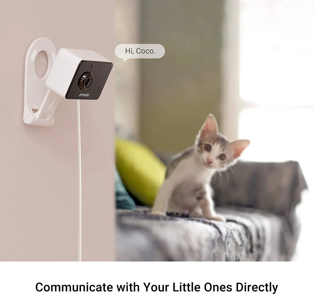 1080p Two-Way Mini Security Baby Camera, Wireless Camera (2 Vision, Pack) Monitor/Pet/Nanny Detection Home Zmodo Motion Pro Audio, Indoor Night