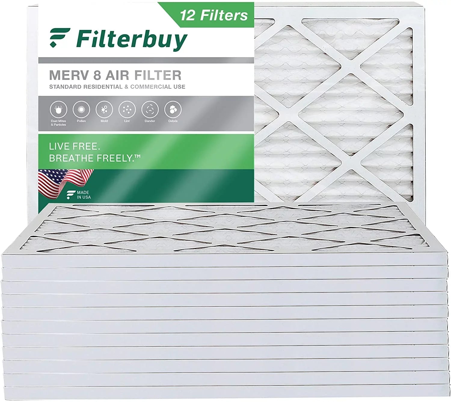 8 Furnace 8x14x1 HVAC Filterbuy Air MERV AC (12-Pack) Pleated Filters