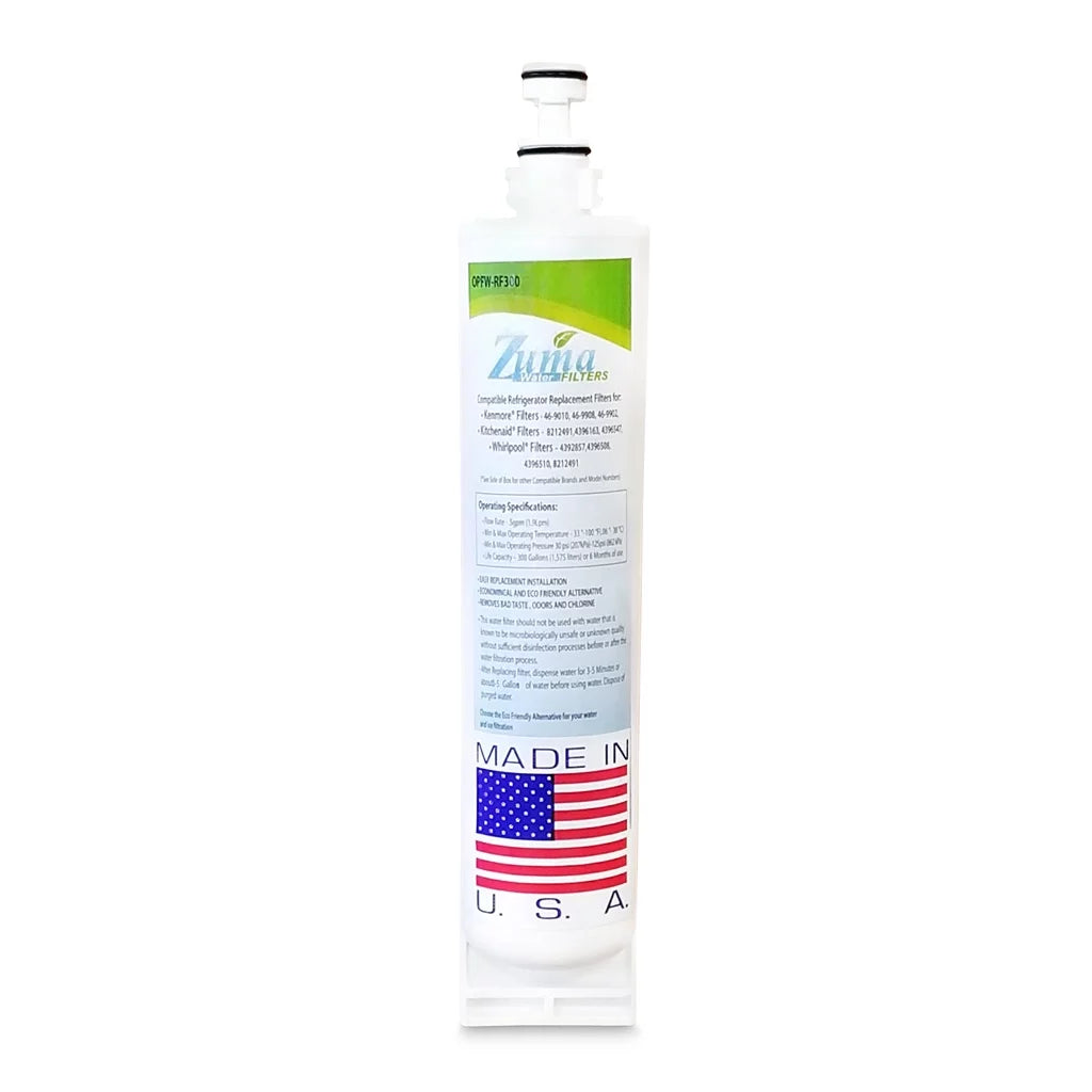 Ice , Model , Whirlpool® 4392857 Made 1587 OPFW-RF300 ZUMA , with Brand Water - - # Compatible Filter in U.S.A. and
