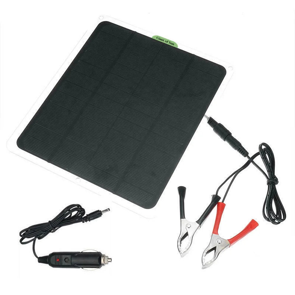 RV Charging Outdoor Solar for Flexible 20W Panels 12V/5V Charger Clips Monocrystalline occkic Battery Cars Yachting Charger with