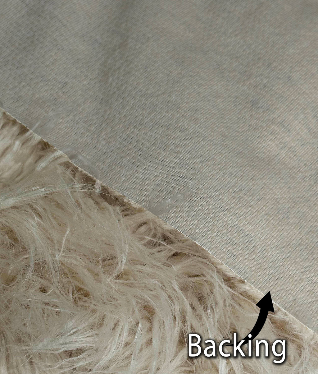 Fire Wide Yard Sewing 2.3oz by LONG Retardant Japanese 3.5" Craft, Yard Continuous / Cosplay Sold CURLY Yak (Latte Pile Fake Per 58" Yarn Cream) FUR Faux