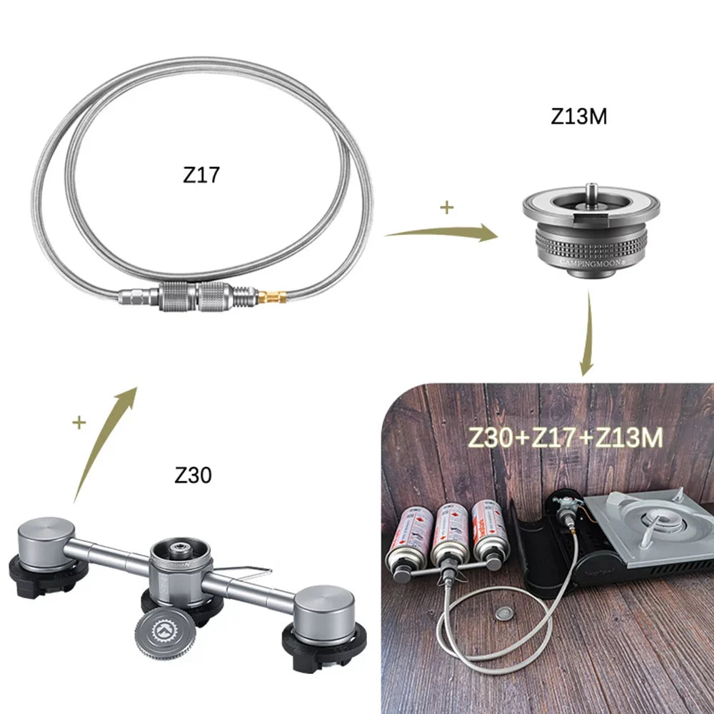 Head Adapter CAMPINGMOON Adapter Butane 1 Butane 1 Butane In Conversion Convenient Adapter Type 1 Type Split Adapter With 3 Type Convertor In Adapter,Head Split AdapterAdventures Type