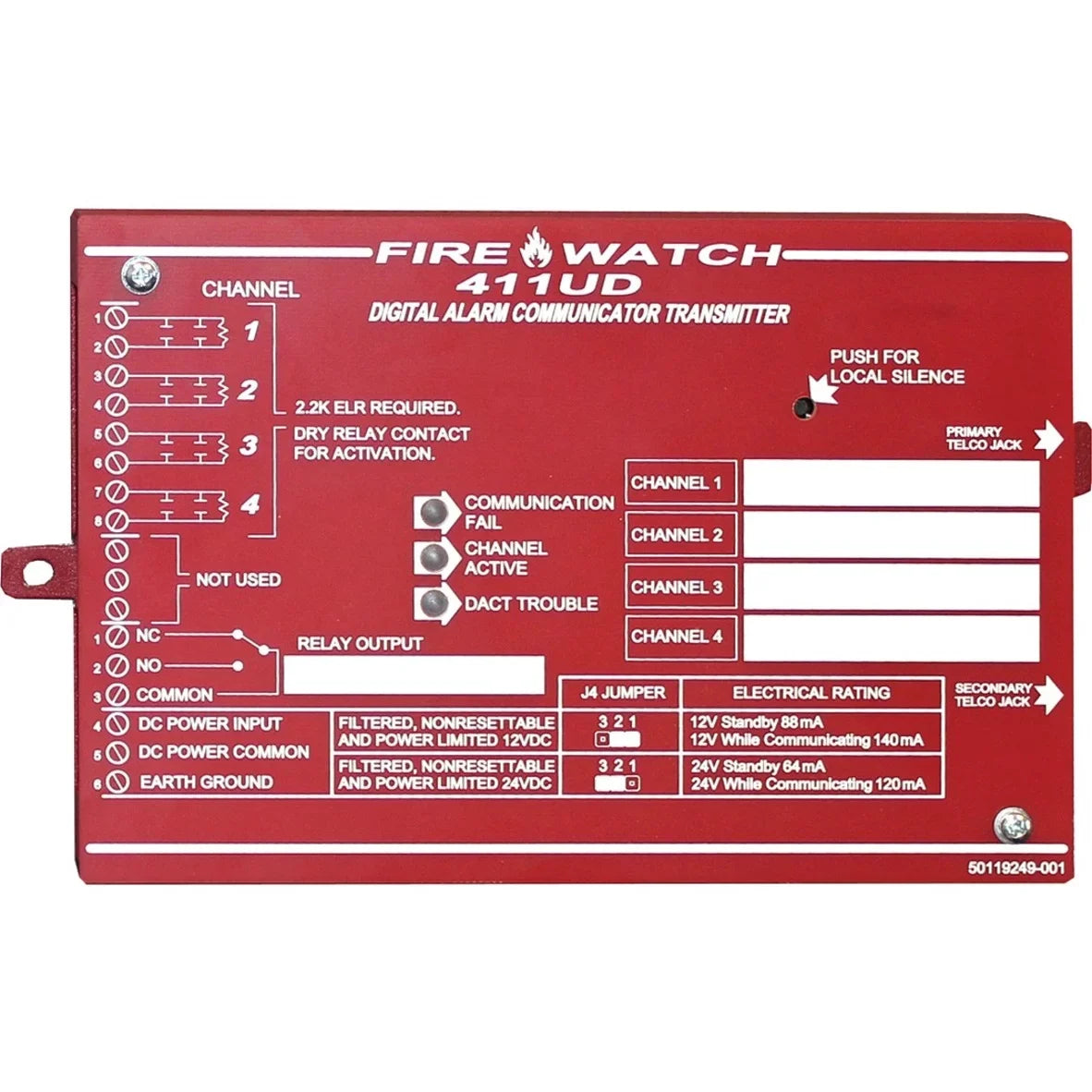 Control/Communicator Fire 411UD Alarm Fire-Lite