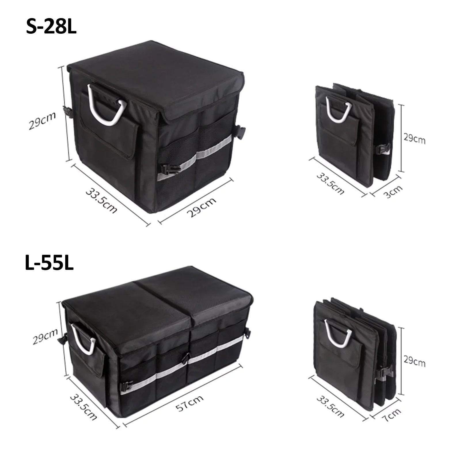 Organizer, Automotive Cargo Trunk Reflective Strip, Folding Organizer, Cloth Box, Capacity Apexeon Oxford Storage Car 28L