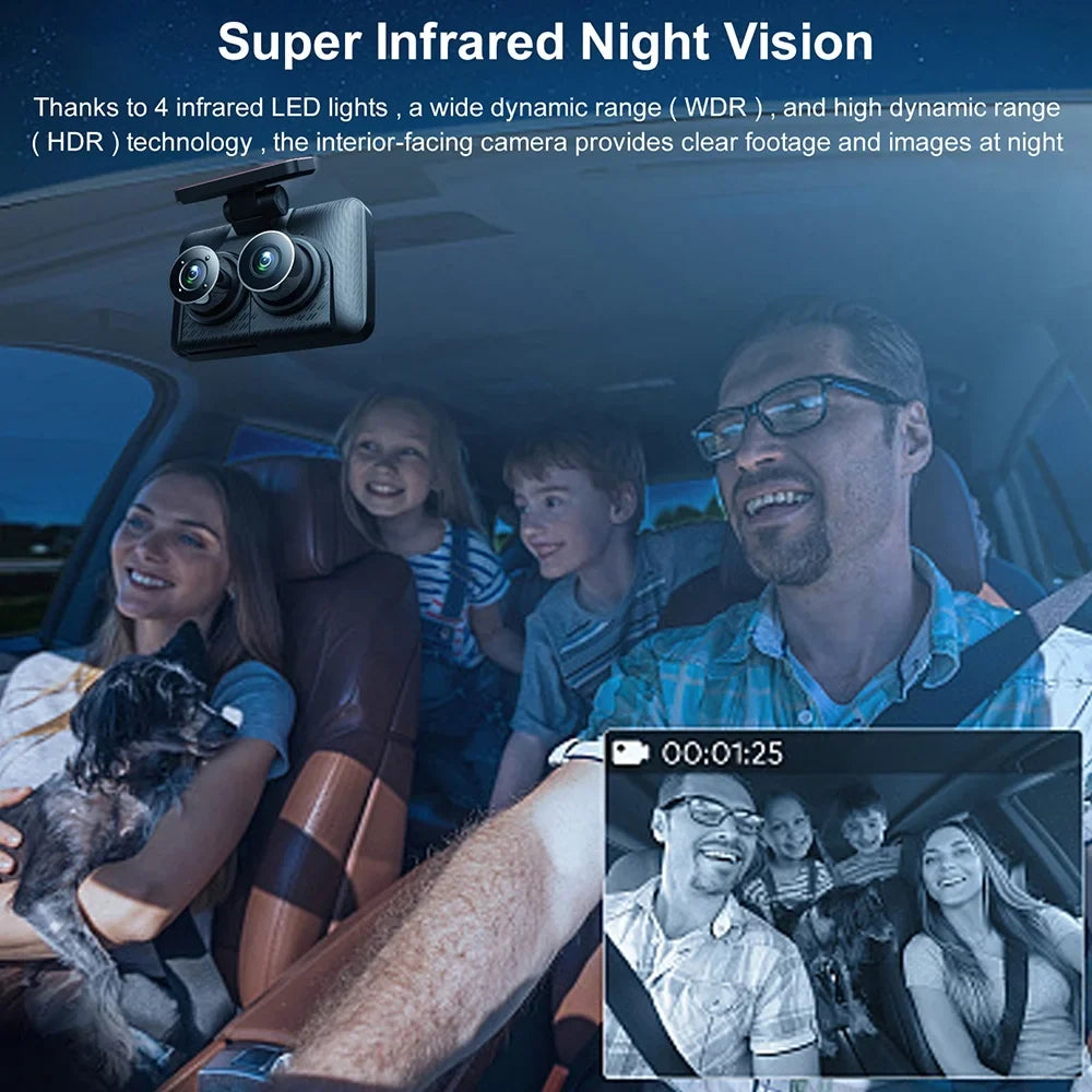 Vision 4in Video 1080+720+480P Cameras Car Rear Cameras Cam Mirror Video 4in 4in Cam Inside Car Rear 1080+720+480P Car Rearview Car Dash Aumotop Inside Dash 3 Safety 3 Camera,Cameras 1080+720+480P