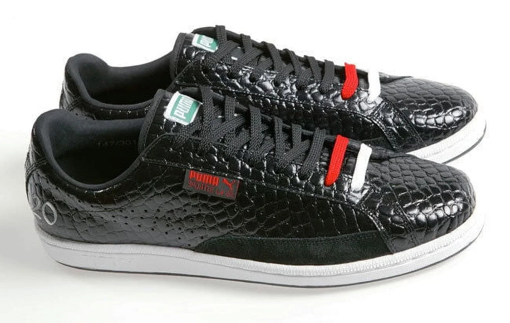 NEW SKIN SPORTIE 7 UNISEX / PUMA LA. SHOES MEN CROCODILE 5.5 WOMEN MATCH BLACK