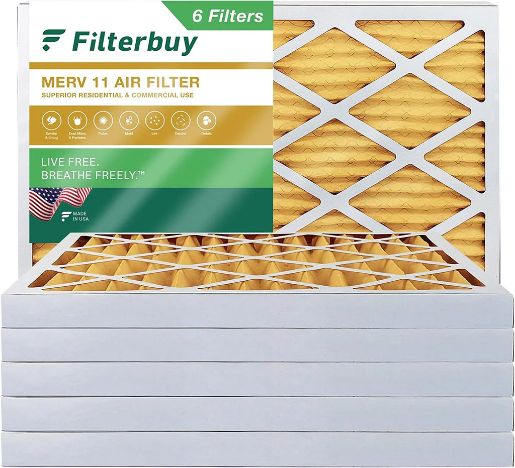 MERV (6-Pack) Pleated Filterbuy 15x30x2 Air HVAC Furnace AC Filters 11