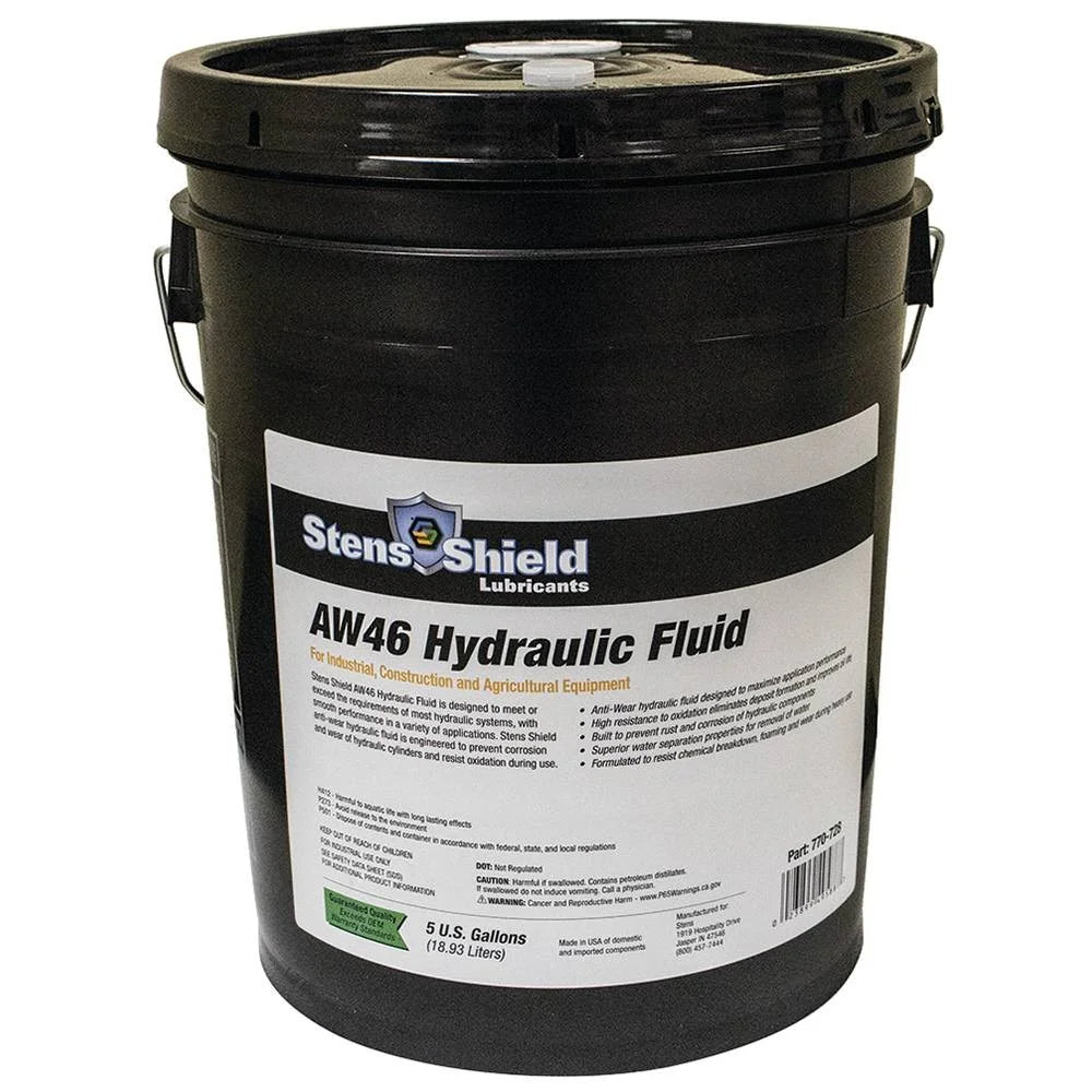 5 Shield Gallon Fluid New Hydraulic for Stens AW46, 770-728 pail