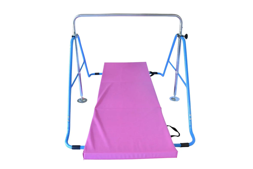 Mat Training Horizontal Kip with Gymnastics Blue Climbing Kip Fitness Expandable Bar Bar Bar Tower Kids Height Folding Monkey Bars for Gymnastic Adjustable