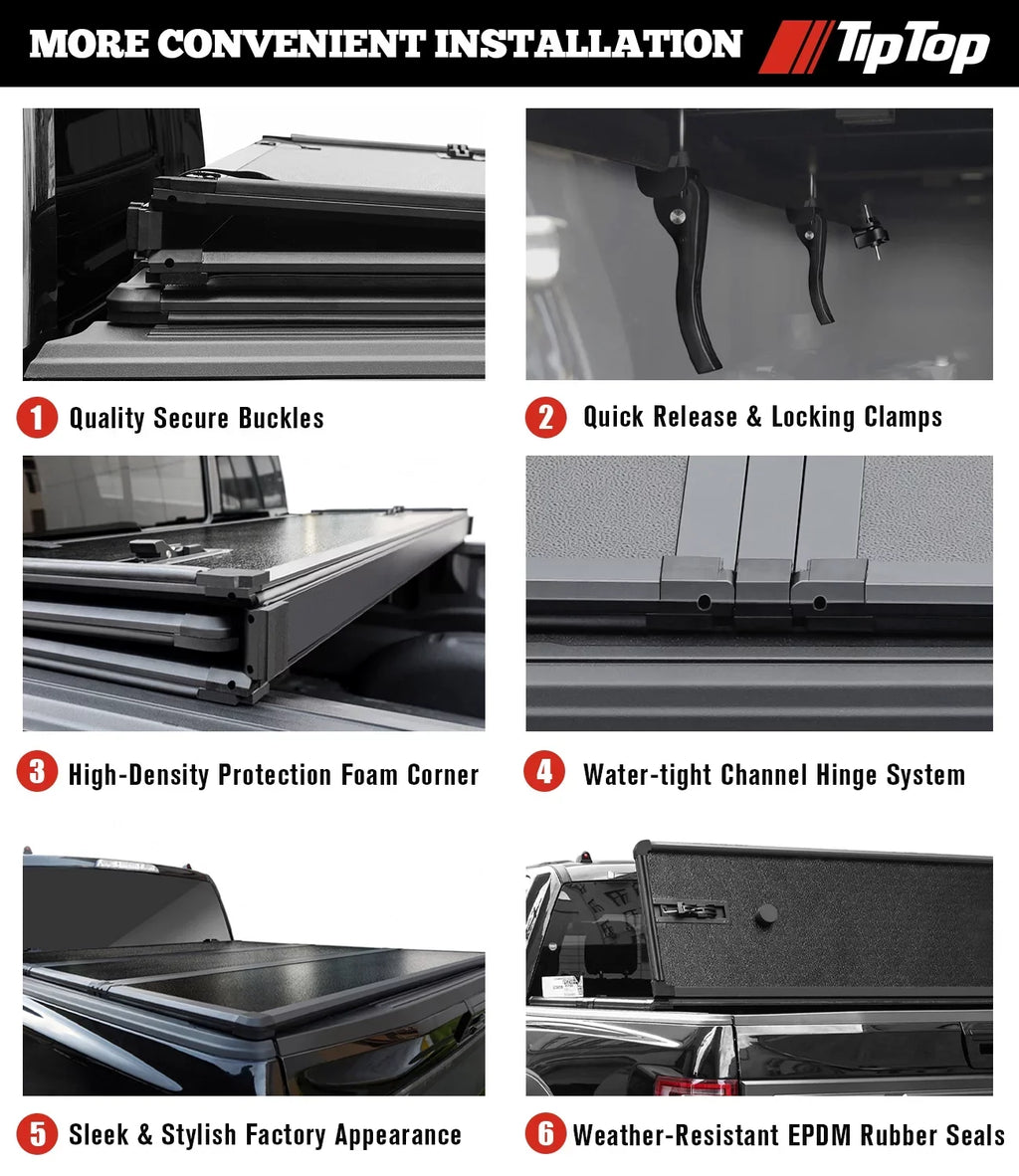 Cover 2017-2023 Deck w/o | Tri-Fold or FRP On Bed TIPTOP 5.5ft Titan Top System| Bed Truck Without (67") Tonneau Rail Hard With Titan |For The Nissan For Models Box TPM3