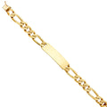 Yellow Gold Cut 14KY Women Figaro Gold Gift 14k Bracelet Diamond 42.5 and Men 8.5" ID Link - | | for | Elegant Weight Men’s Jewelry Chain for Bracelets