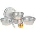 Picnic Kit with Set Backpacking Camping Pan Stand Mess Portable Stove Spirit Aibecy Cookware BBQ for Pot Cookware Hiking