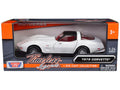 "Timeless White Interior Red Diecast and 1/24 Top 1979 Car with Model Series Chevrolet Corvette Legends" Black C3 by Motormax