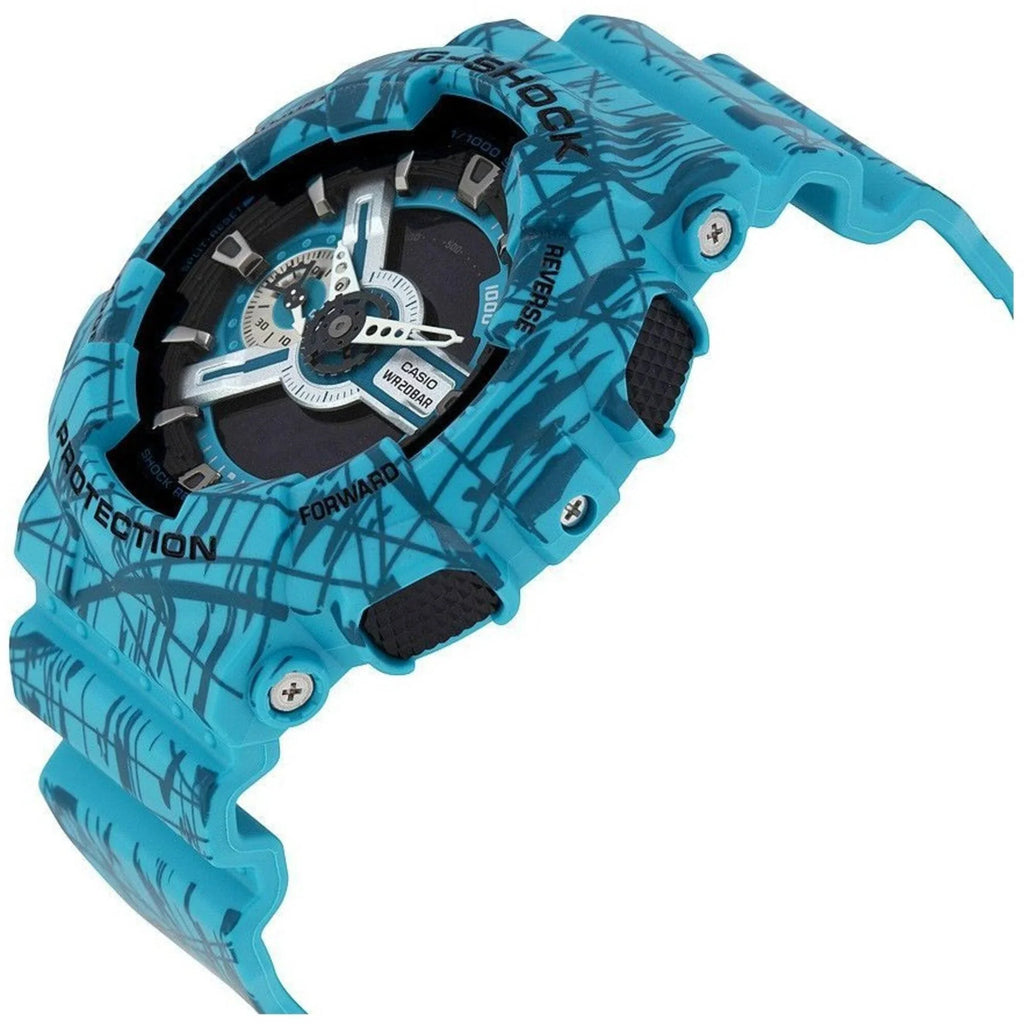 / GA-110 One - Pattern Designer Size G-Shock Slash Turquoise Watch