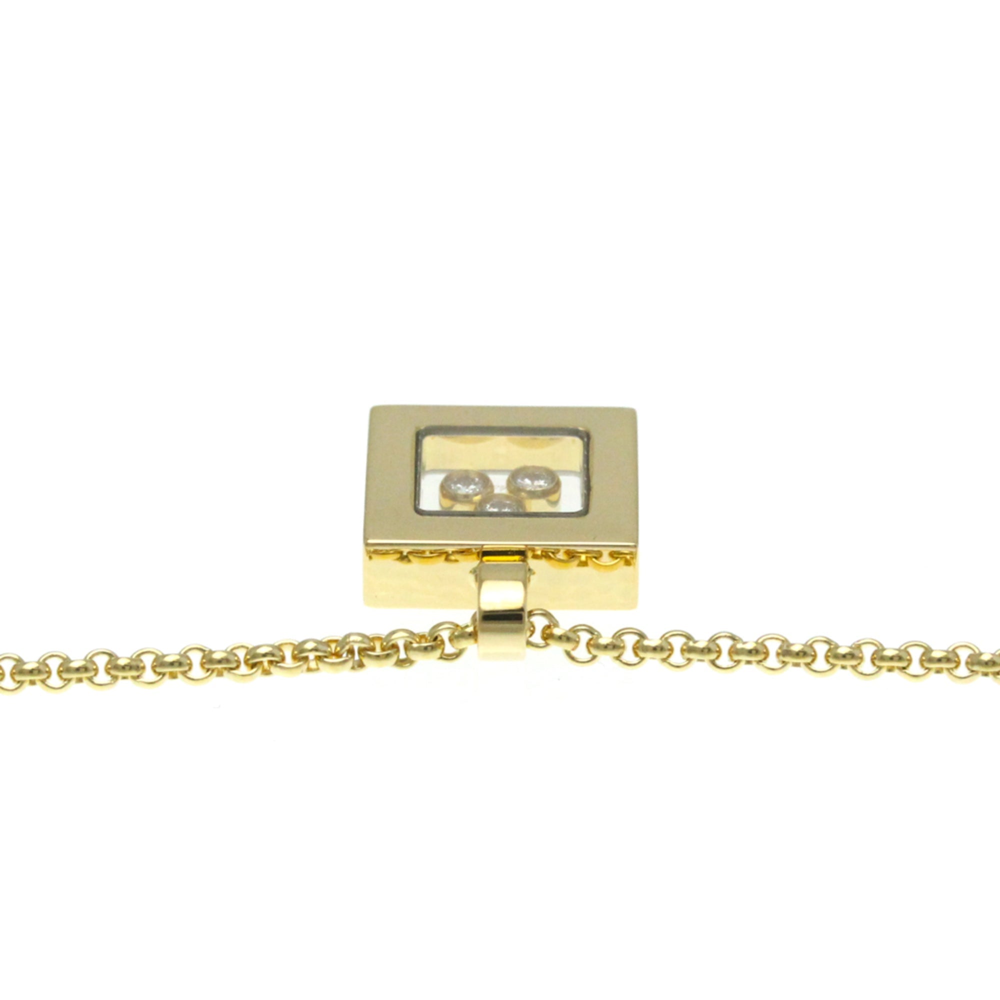 Men,Women Pendant Necklace (Good) Happy (Gold) Fashion (18K) Diamonds Chopard Necklace Pre-Owned Yellow Diamond Square 79/3210 Gold