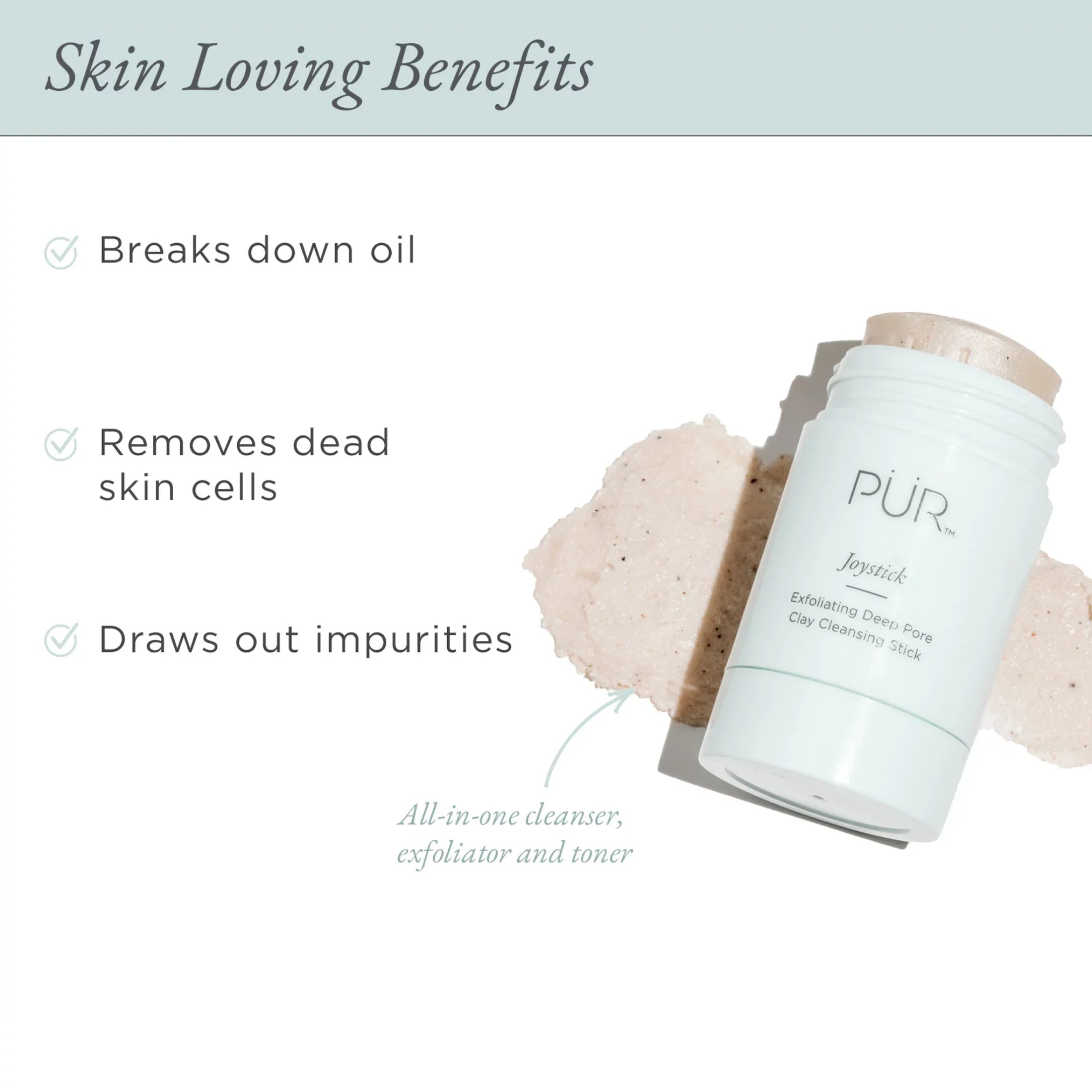 1 Exfoliating Joystick oz Pur Deep Cosmetics Cleanser Pore