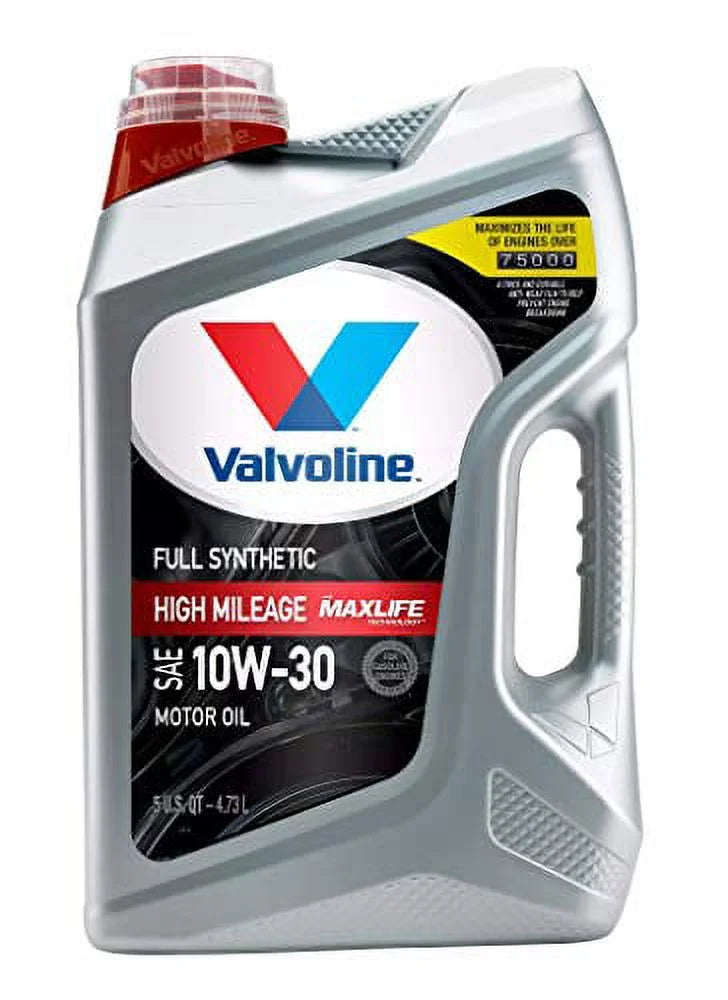 Mileage Jug, Pour Bottle, Valvoline 10W-30 - Motor EZ sold Quart Synthetic High 5 each by Oil, Full