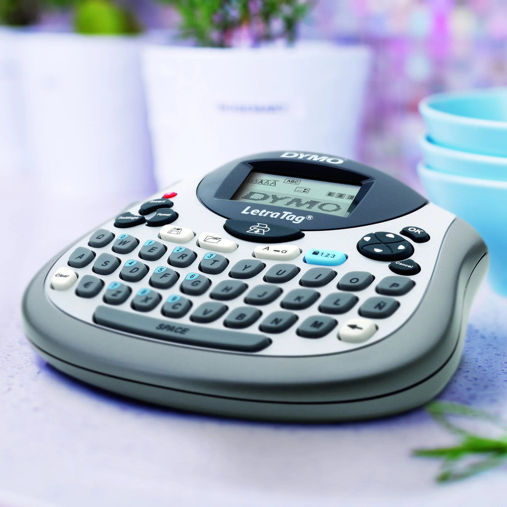 on Paper LetraTag Maker, Black DYMO White 100T Includes Label Label QWERTY Print