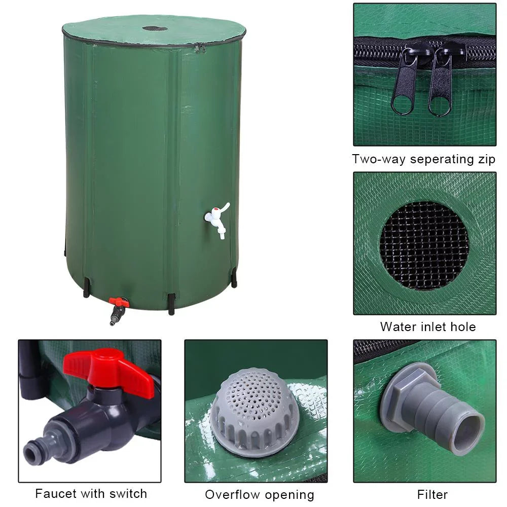 100 Rain Portable Storage Tank Gallon Ktaxon Collapsible Barrel, Water