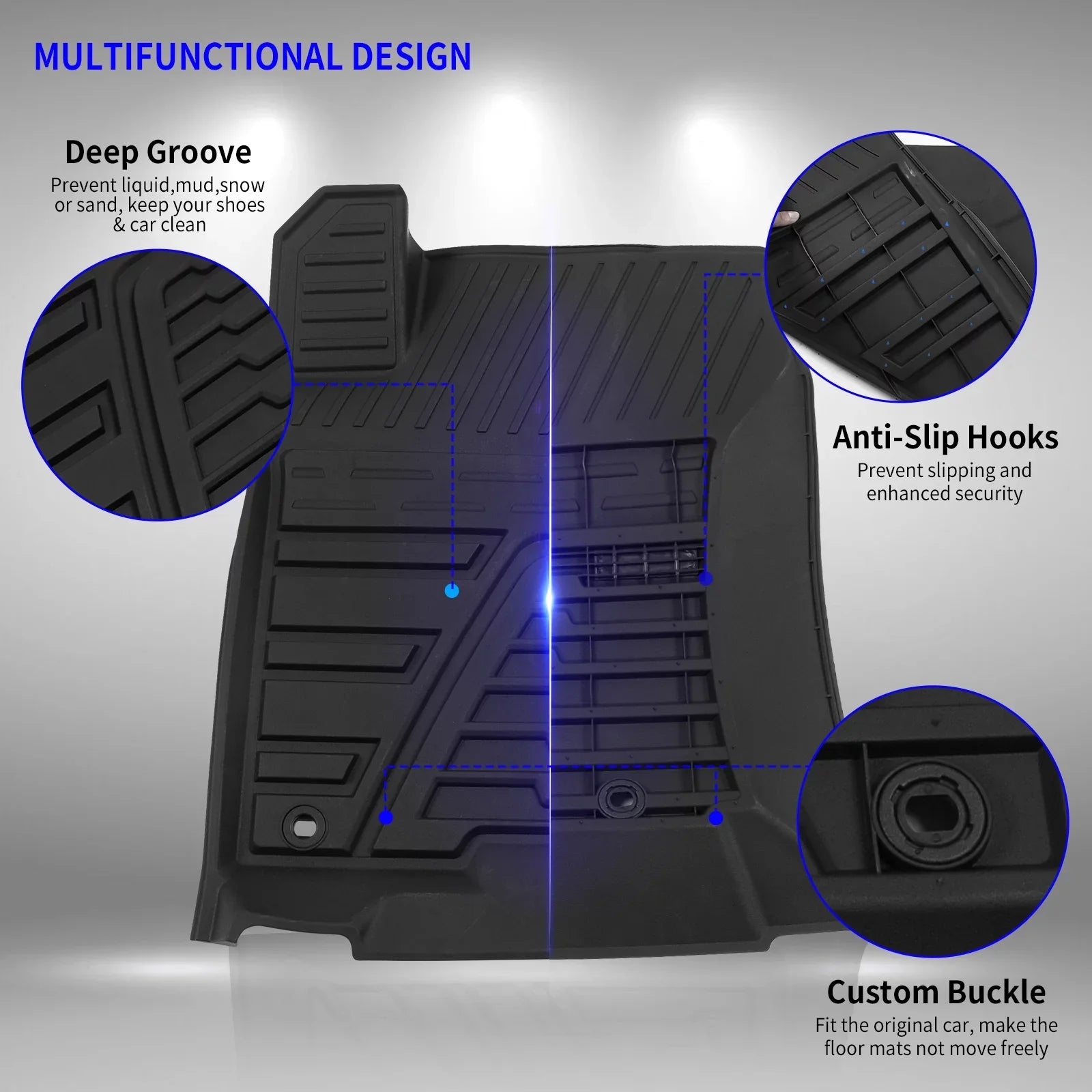 (Fit Seat Tray) Cover Mat Weather Toyota Accessories Mat Without 2022 Back 4 Floor Sliding 4Runner Cargo Runner Liner All Fit Protector Cargo Trunk 2013-2023 Mats