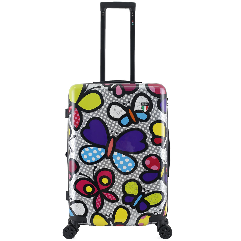 Butterfly Pop Pop 20" Luggage Italy Art Suitcase TUCCI