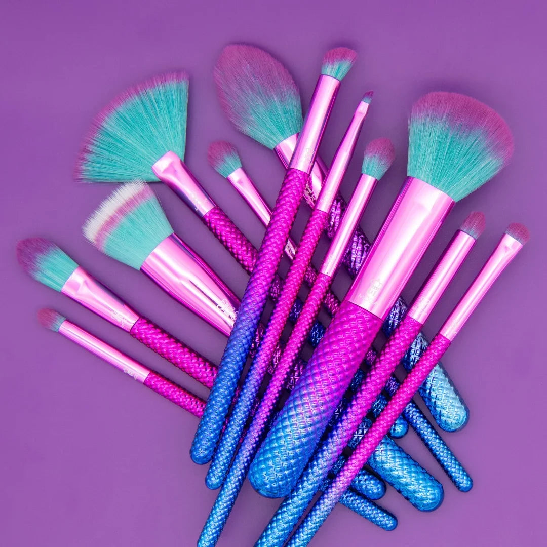 Brush Prismatic 12pc Fan, Brush Crease Foundation, Includes Makeup Signature Moda and Pointed Set, Brushes Makeup