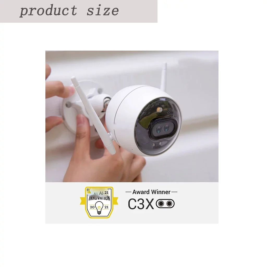 Active Weather Detection, Dual Vision, Color Siren with Two-way Night Lens Motion the Outdoor Camera(C3X) Lens PIR Security Excellent Proof, 1080P, Dual & Light Security First Alarm Talk, Camera