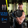 Suitable 55lb Handle, x2 Dumbbell Full by of with Adrinfly Tray, Dumbbell Adjust with - Adjustable Set Fast Anti-Slip Fitness Turning Weight for Exercise Workout Handle Dumbbell Body 2