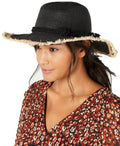 Hats, Concepts & Detail Twisted Straw Women’s Black Rope International INC Floppy