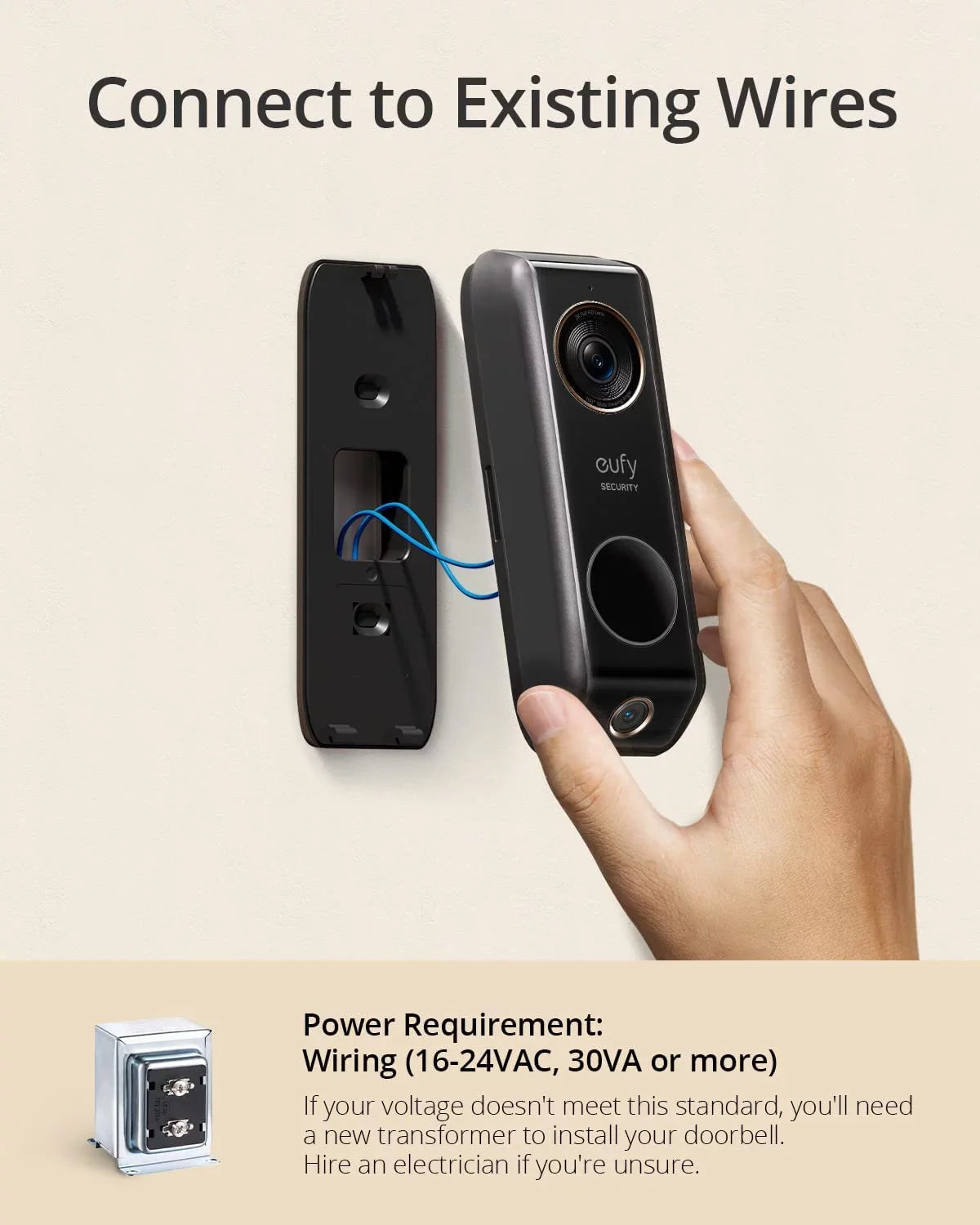 ,Delivery Video eufy Dual Doorbell Chime,2K (Wired) Security Anker with Guard Camera