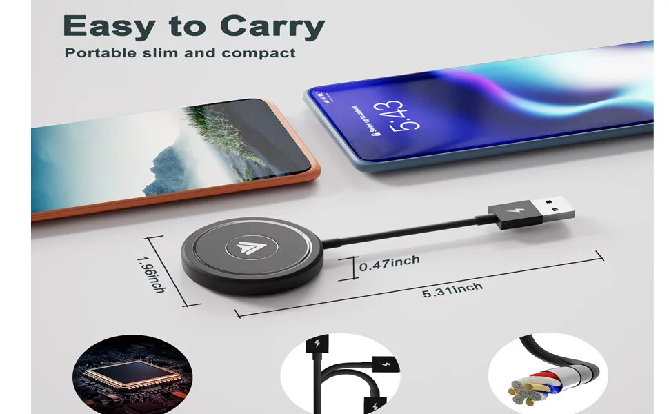 For Converts Cars Adapter Dongle Auto Auto Wireless to Android Wireless Phones