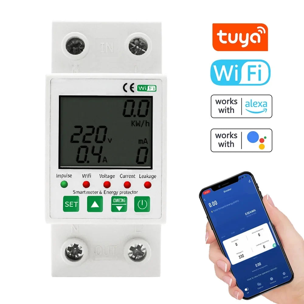 Leakage Intelligent Timer and Control with Meter Voice Protection Home Compatible WiFi Function - Electric with for Pinnaco